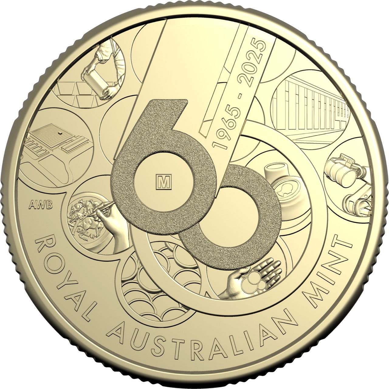 60th Anniversary of the Royal Australian Mint 2025 $1 Mintmark and Privy Mark Four Coin Set