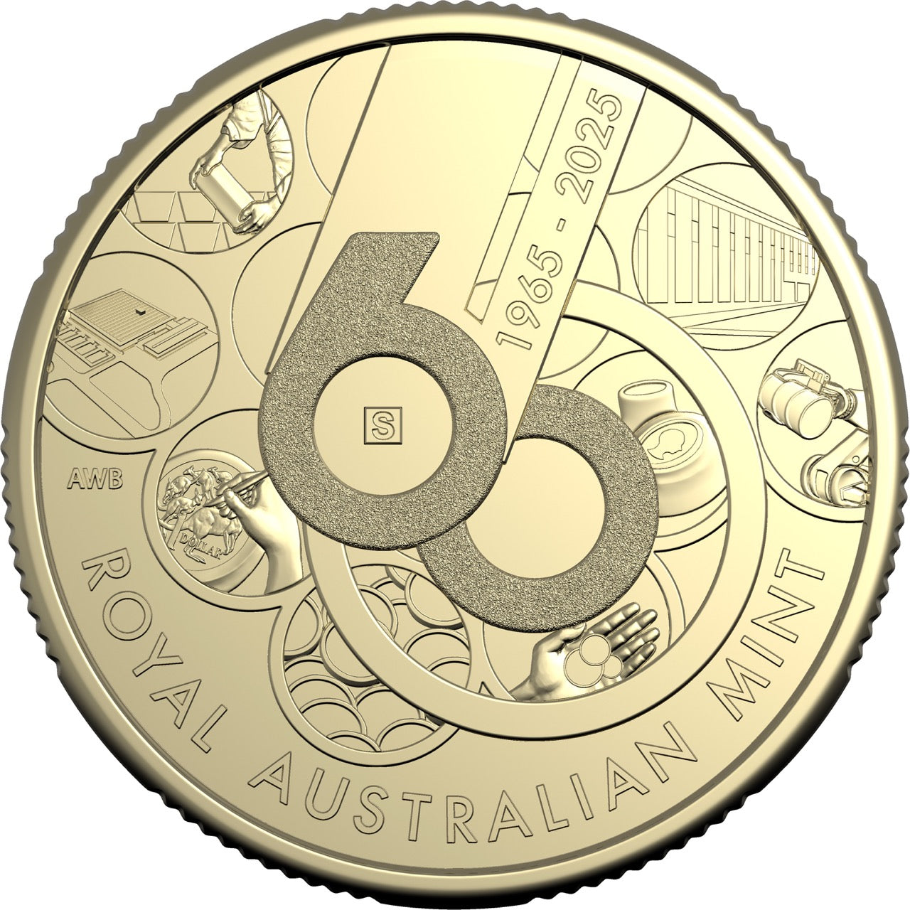 60th Anniversary of the Royal Australian Mint 2025 $1 Mintmark and Privy Mark Four Coin Set