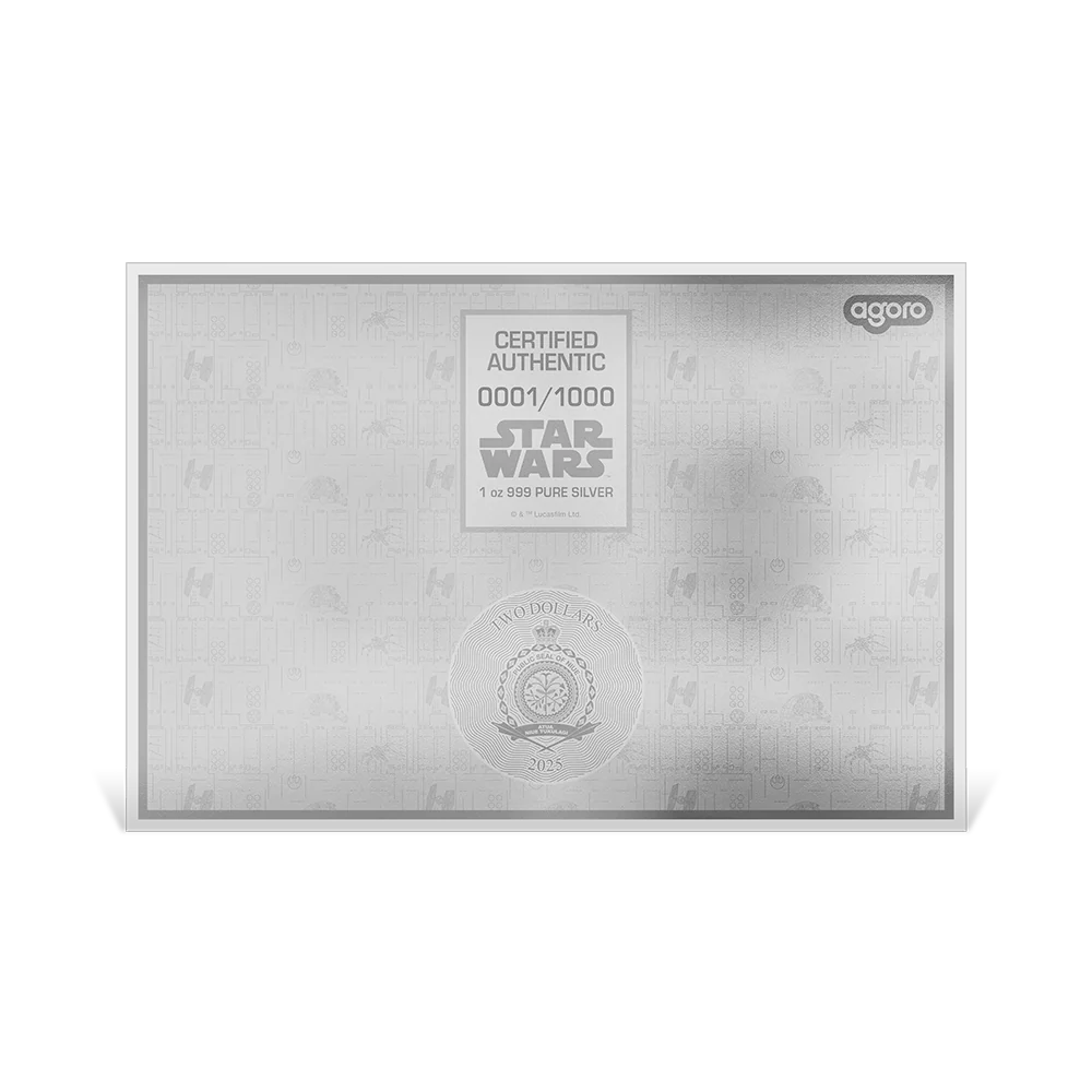 Star Wars X-Wing T-70 Blueprint 1oz Silver Foil