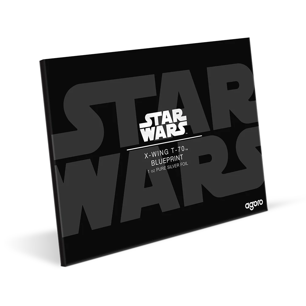 Star Wars X-Wing T-70 Blueprint 1oz Silver Foil