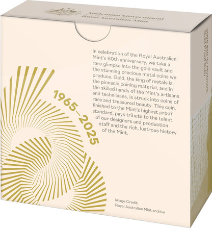 60th Anniversary of the Royal Australian Mint 2025 $10 C Mintmark Gold Proof Coin
