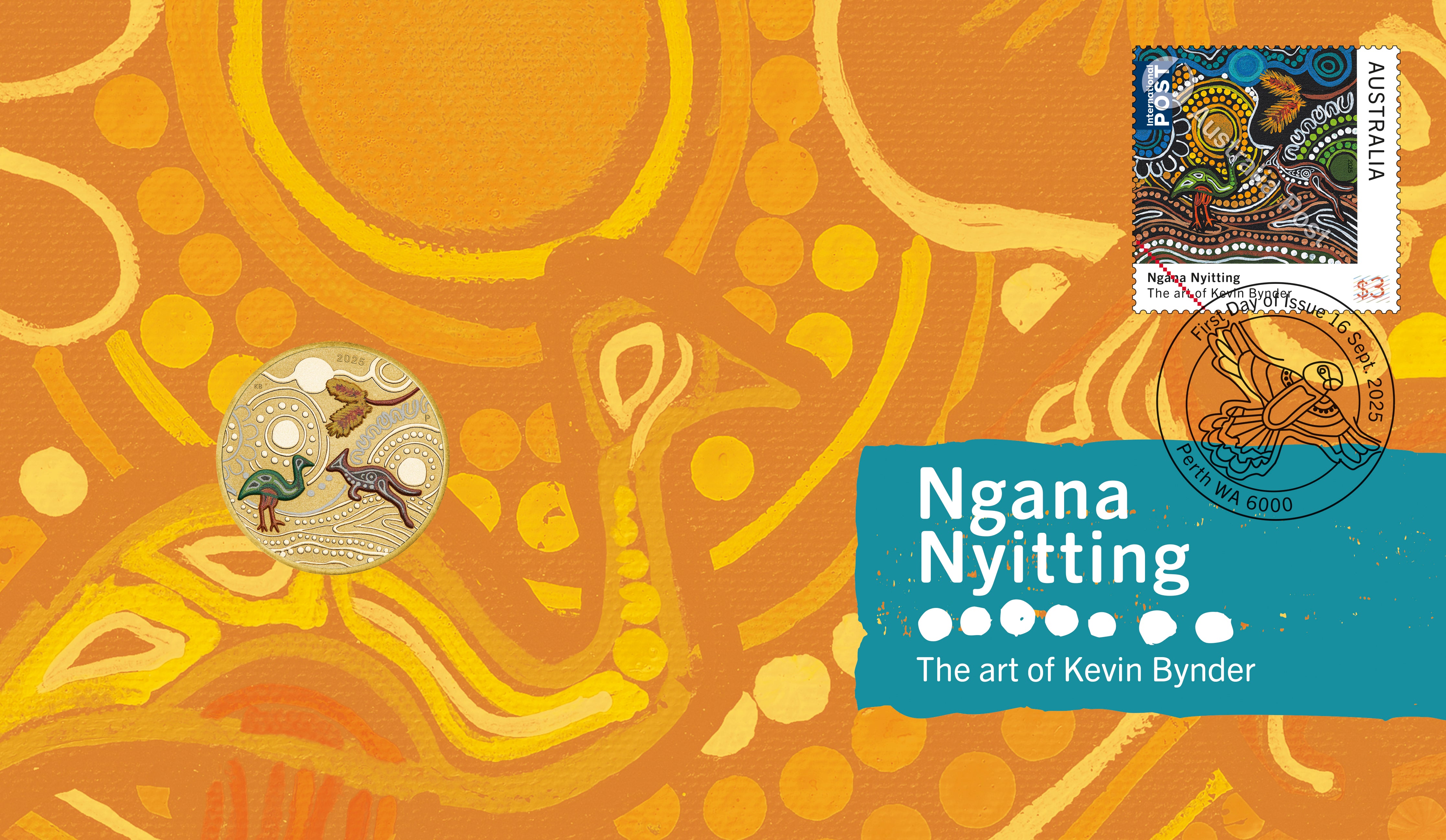 Ngana Nyitting Green Emu 2025 Stamp & Coin Cover