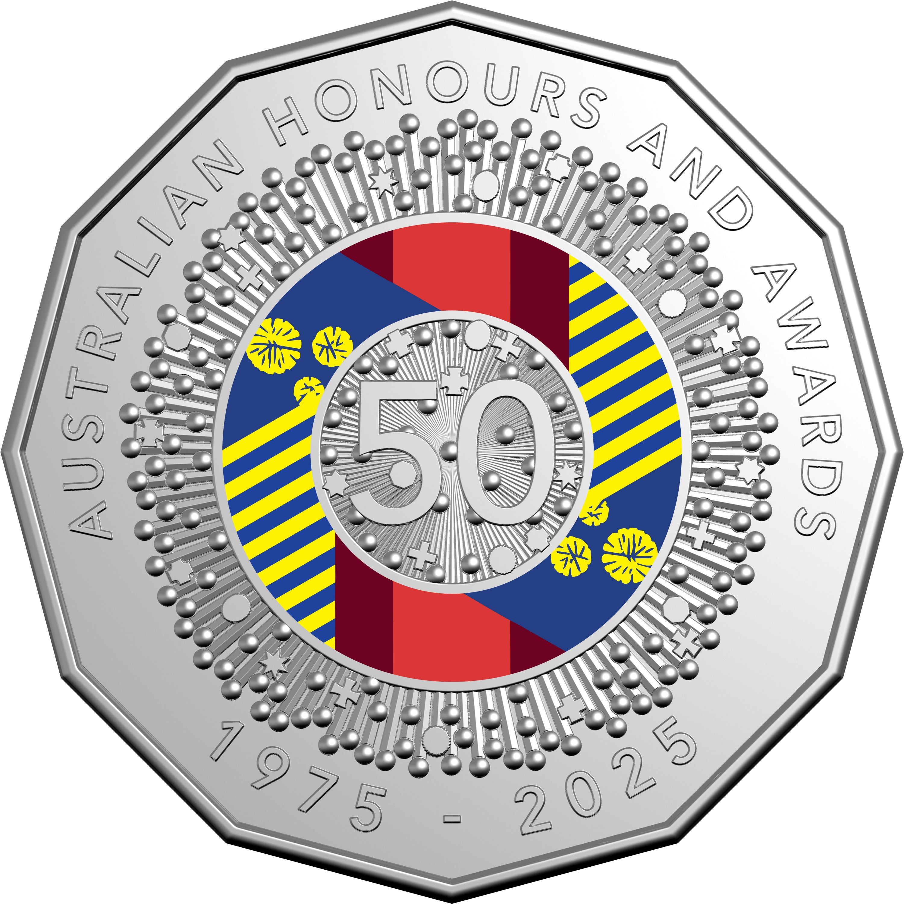 50 Years of the Australian Honours System 2025 Coloured Six Coin Uncirculated Year Set