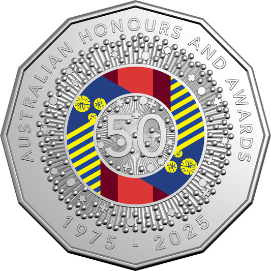50 Years of the Australian Honours System 2025 Coloured Six Coin Uncirculated Year Set