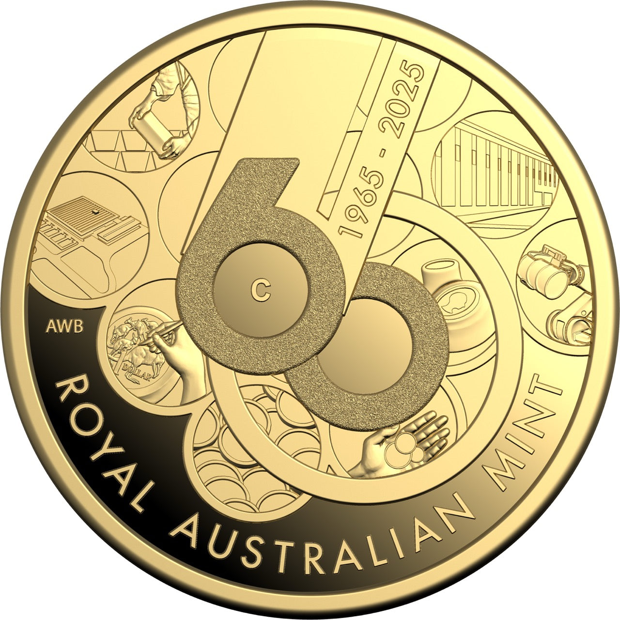 60th Anniversary of the Royal Australian Mint 2025 $10 C Mintmark Gold Proof Coin