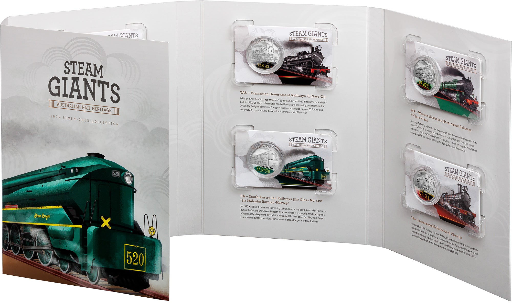Steam Giants 2025 50c uncirculated Seven-Coin Collection