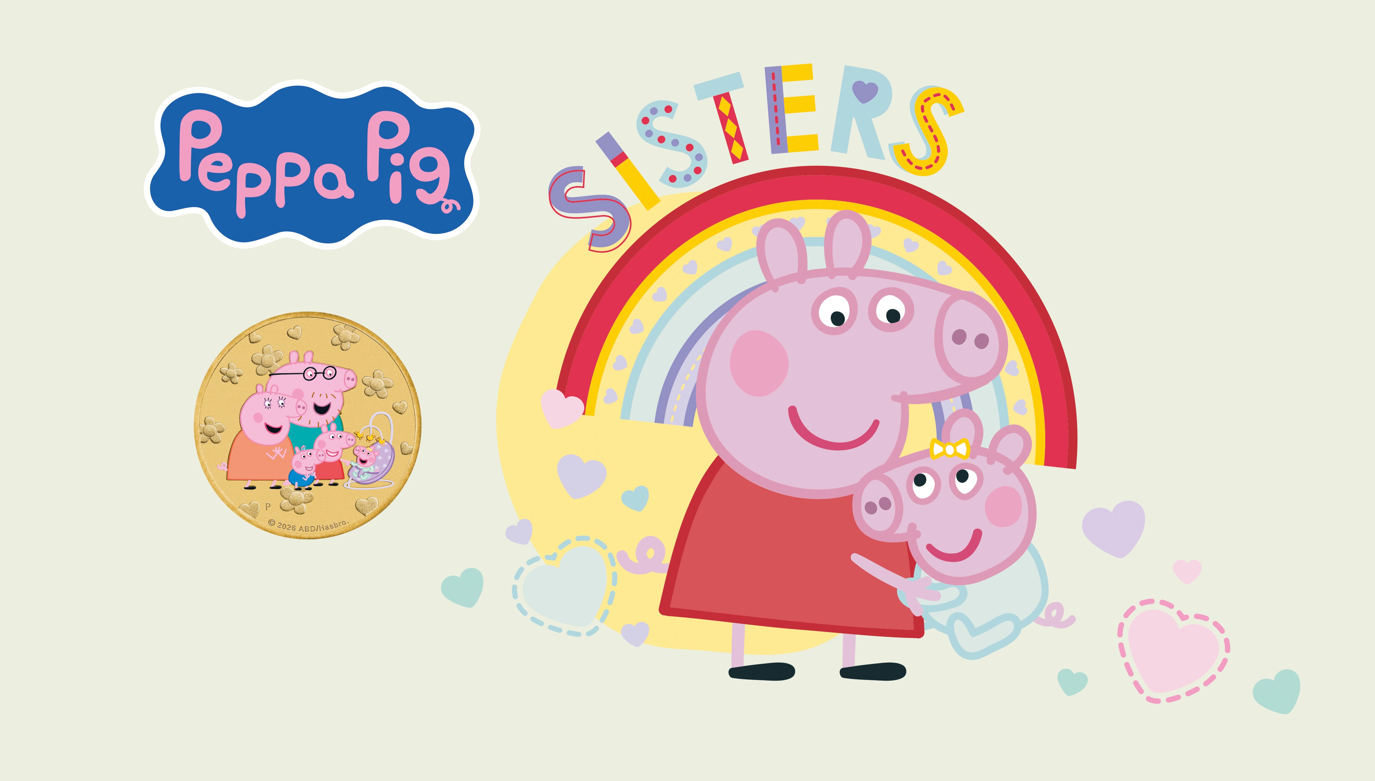 Peppa Pig 2026 Stamp and Coin Cover