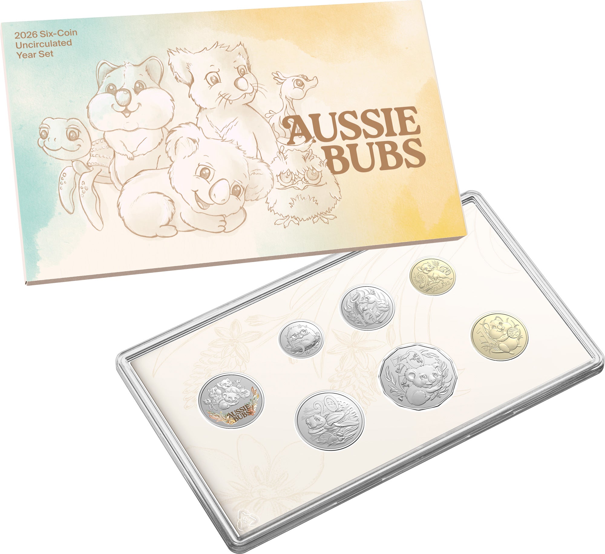 Aussie Bubs 2026 Six Coin Uncirculated Baby Year Set