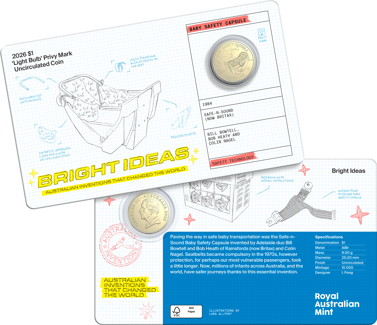 Bright Ideas 2026 $1 and $2 Privy Mark Seven-Coin Collection