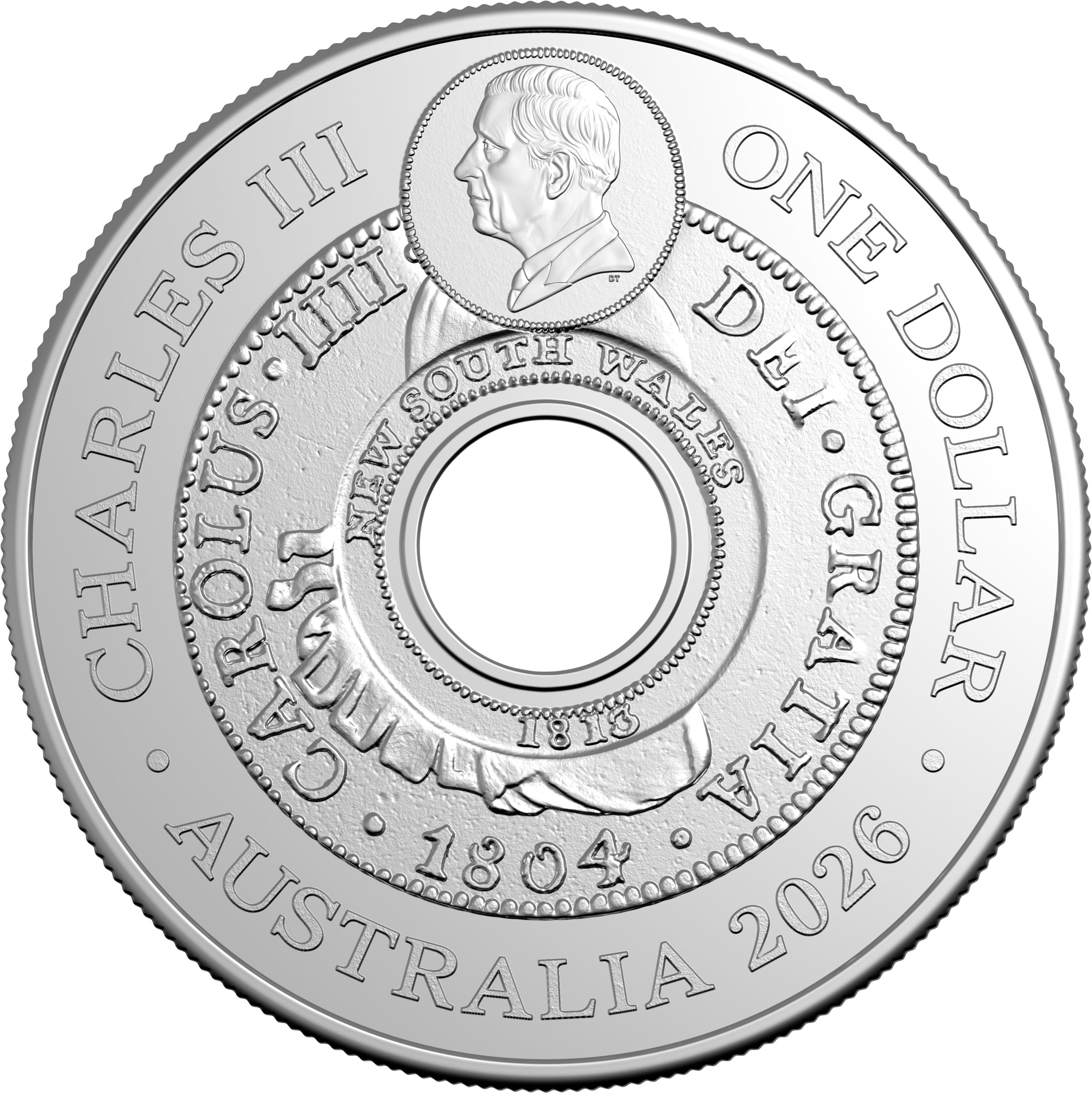 Holey Dollar 2026 $1 Uncirculated Coin