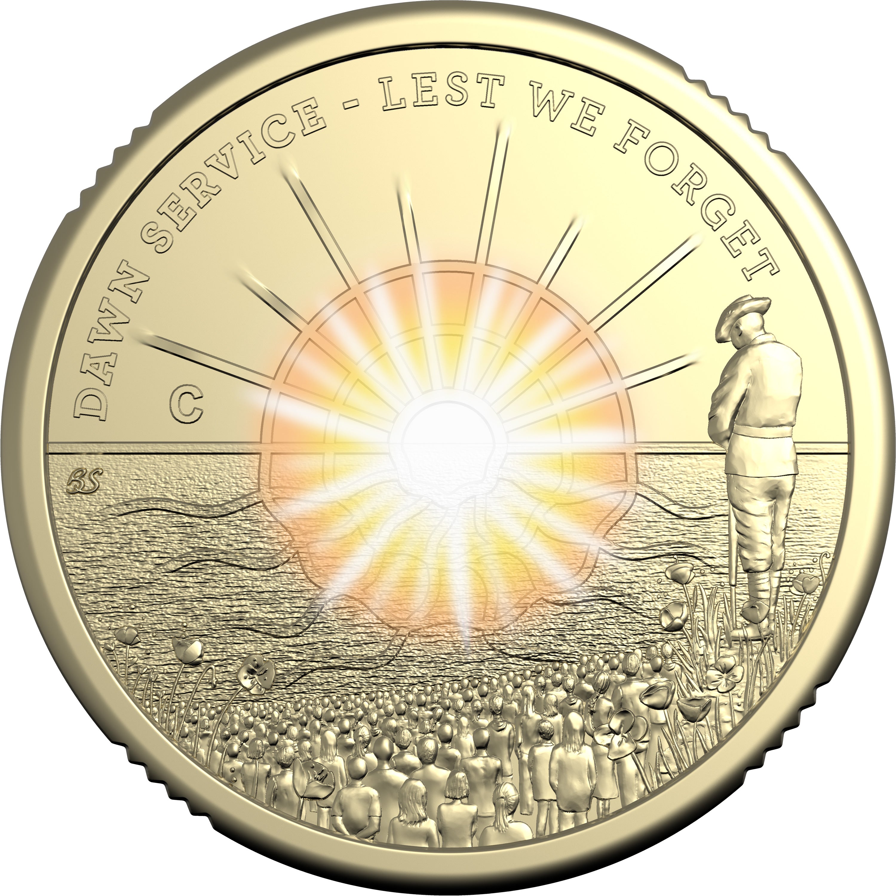 Dawn Service 2026 $2 C Mintmark Coloured Uncirculated Coin in Card