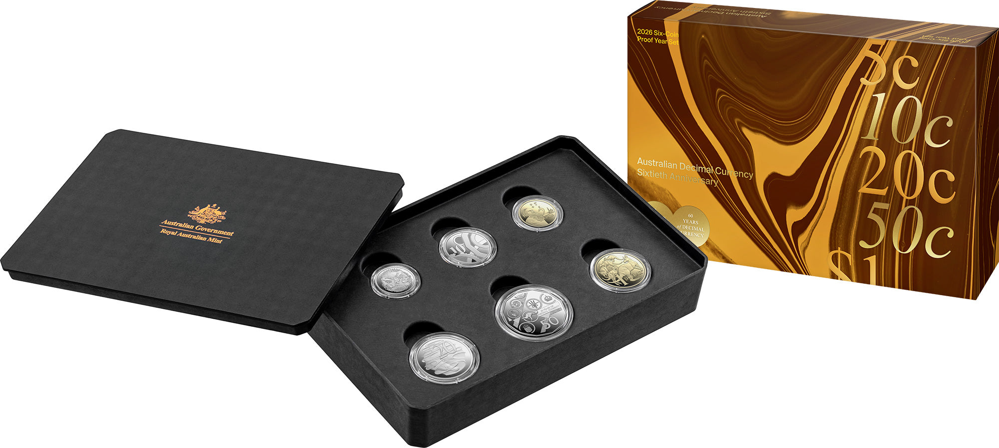 60th Anniversary of Decimal Currency 2026 Proof Six-Coin Year Set