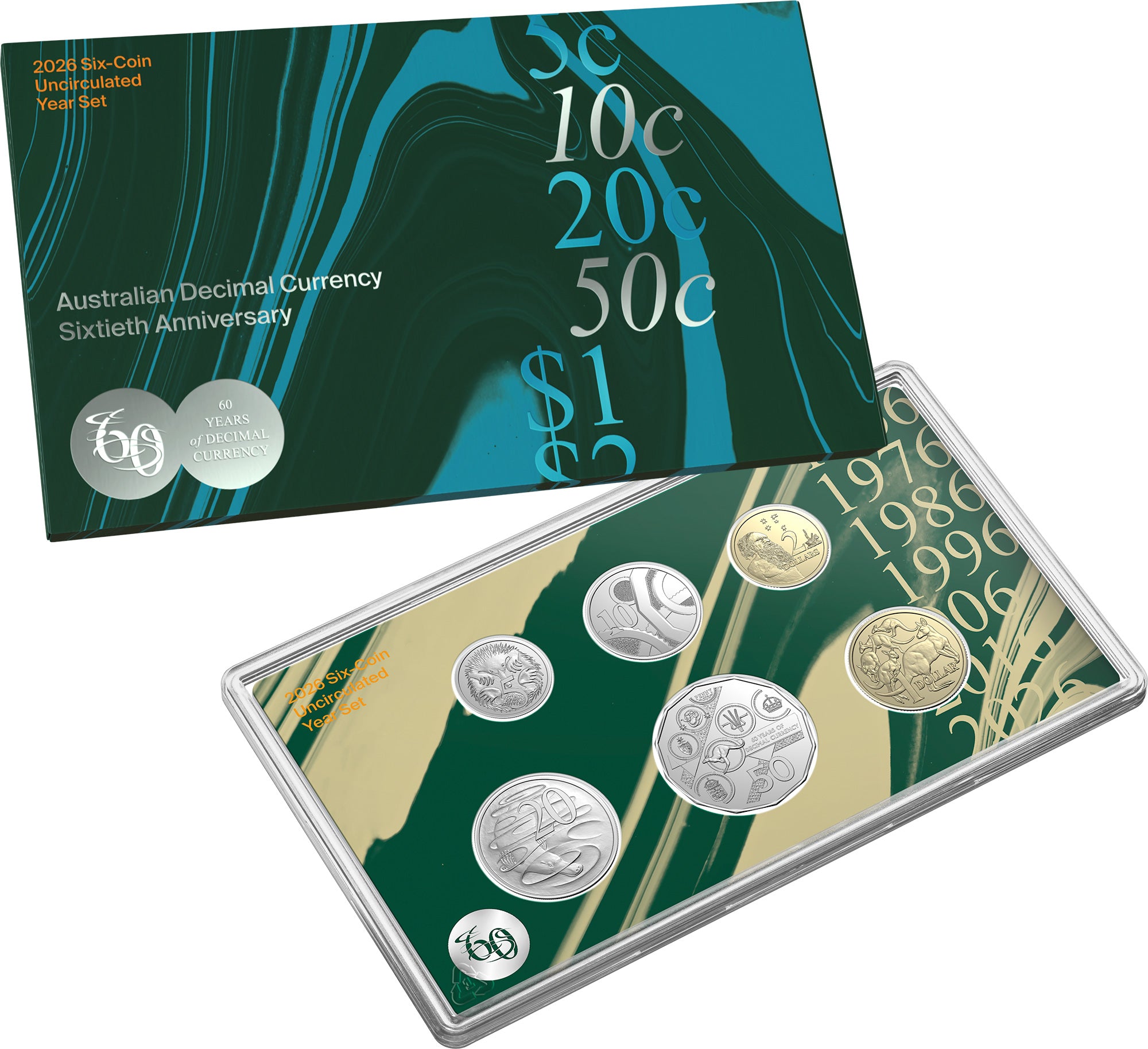 60th Anniversary of Decimal Currency 2026 Uncirculated Six-Coin Year Set