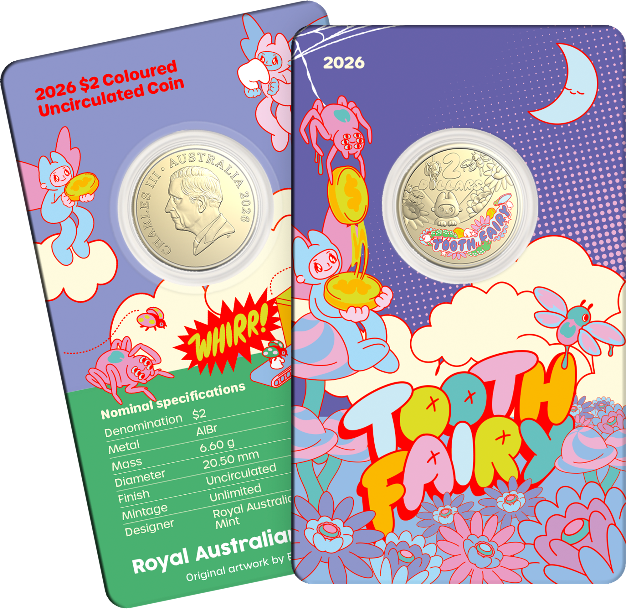 2026 Tooth Fairy Uncirculated Coin in Card