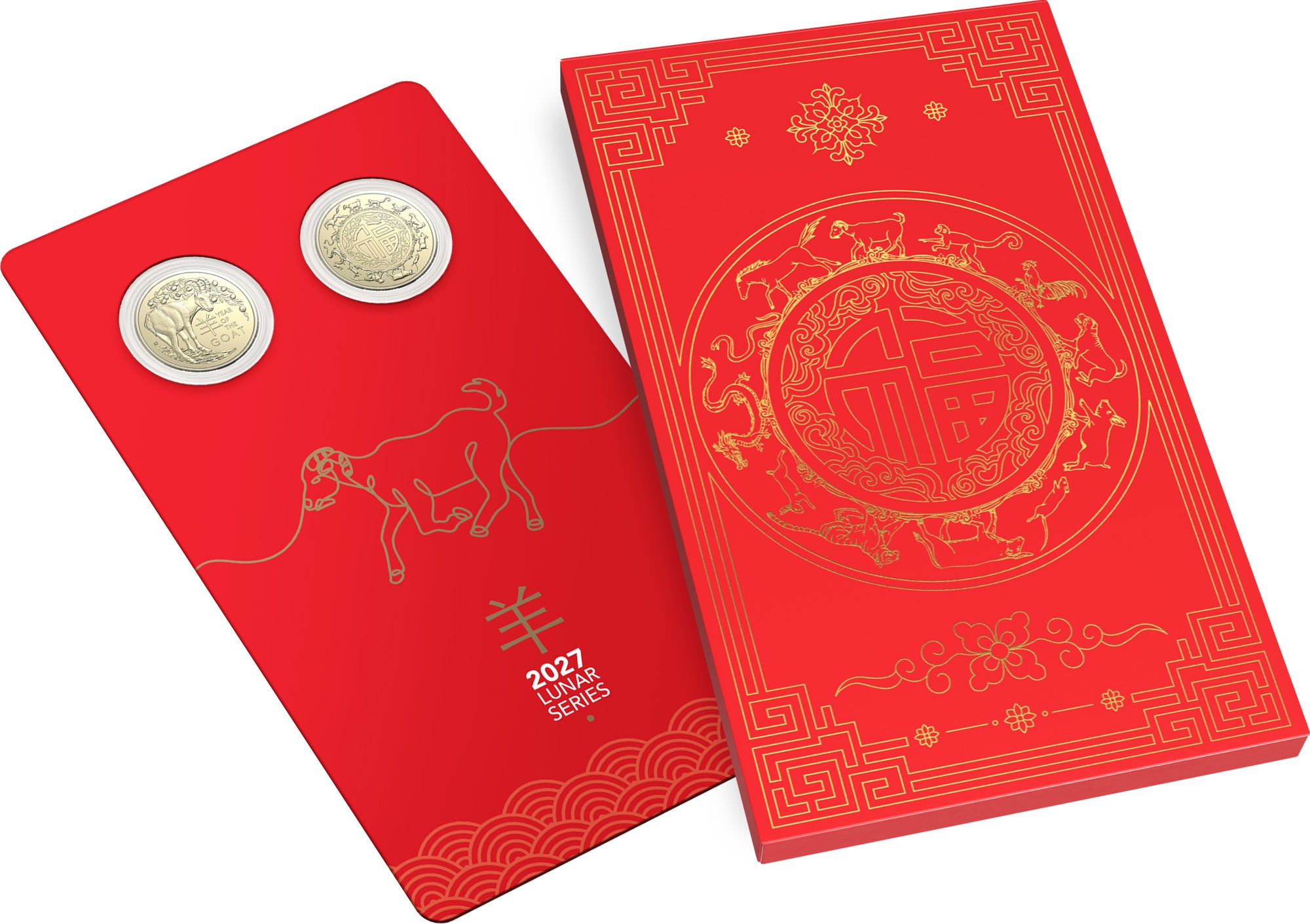 Year of the Goat 2027 $1 Uncirculated Two-Coin Set
