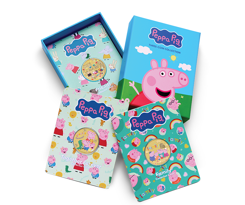 Peppa Pig - Friends 2026 Collector Coins in Cards (Three-Coin Set)