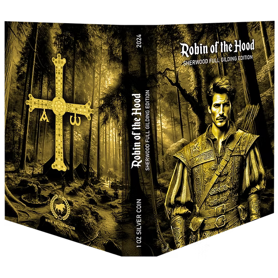 Robin of the Hood 2024 Cameroon 1oz Full Gilding Silver Coin