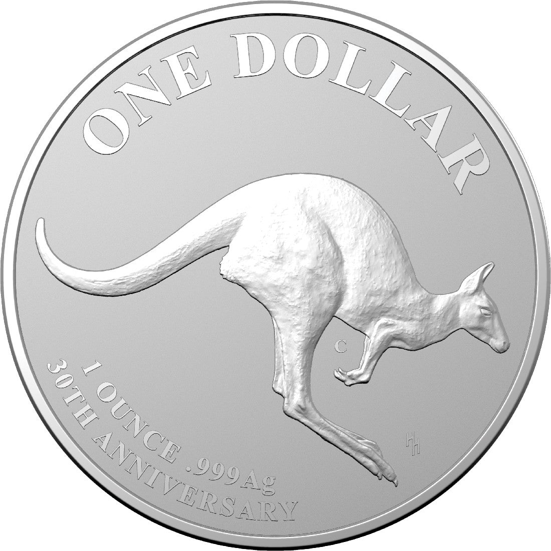 30th Anniversary of the Kangaroo Series – Mob of Thirty 2023 $1 1oz Fine Silver 'C' Mintmark Frosted Uncirculated Coin