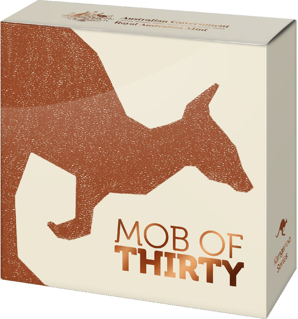 30th Anniversary of the Kangaroo Series – Mob of Thirty 2023 $1 1oz Fine Silver 'C' Mintmark Proof Coin