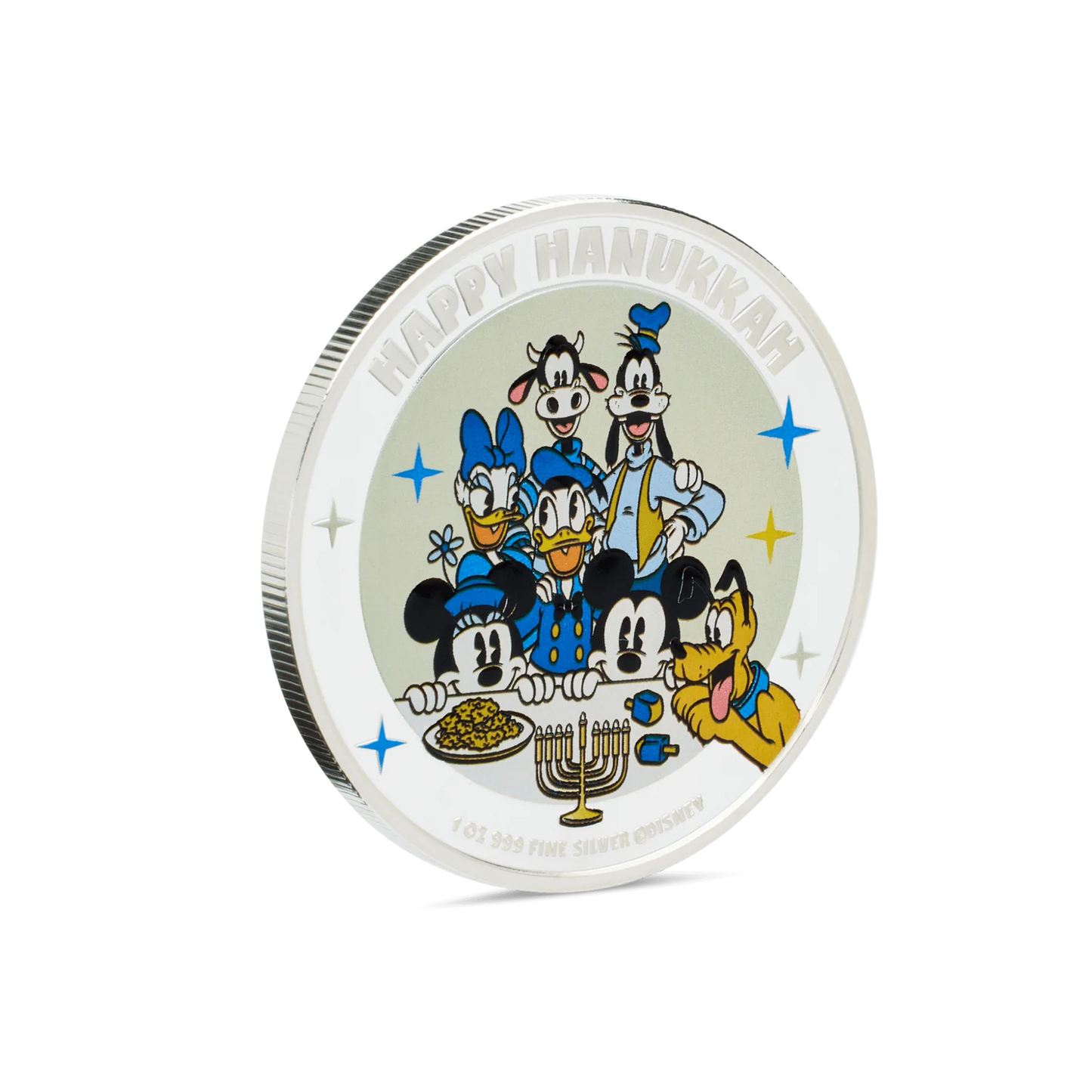 Disney Season's Greetings Happy Hanukkah 2024 1oz Silver Coin