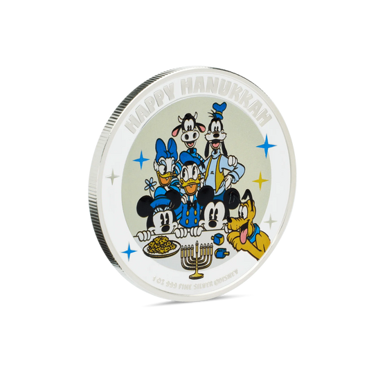 Disney Season's Greetings Happy Hanukkah 2024 1oz Silver Coin