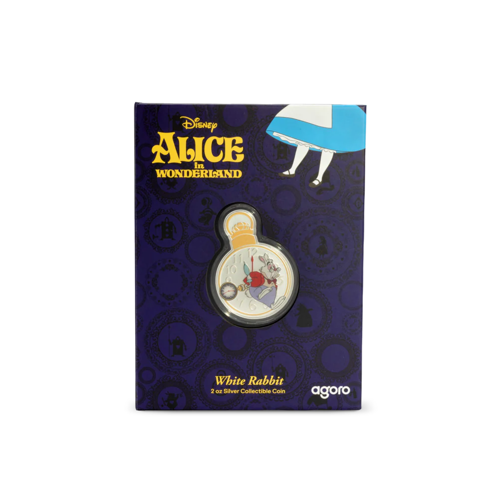 Disney Alice in Wonderland White Rabbit 2oz Silver Coin