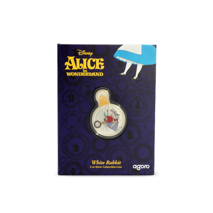 Disney Alice in Wonderland White Rabbit 2oz Silver Coin