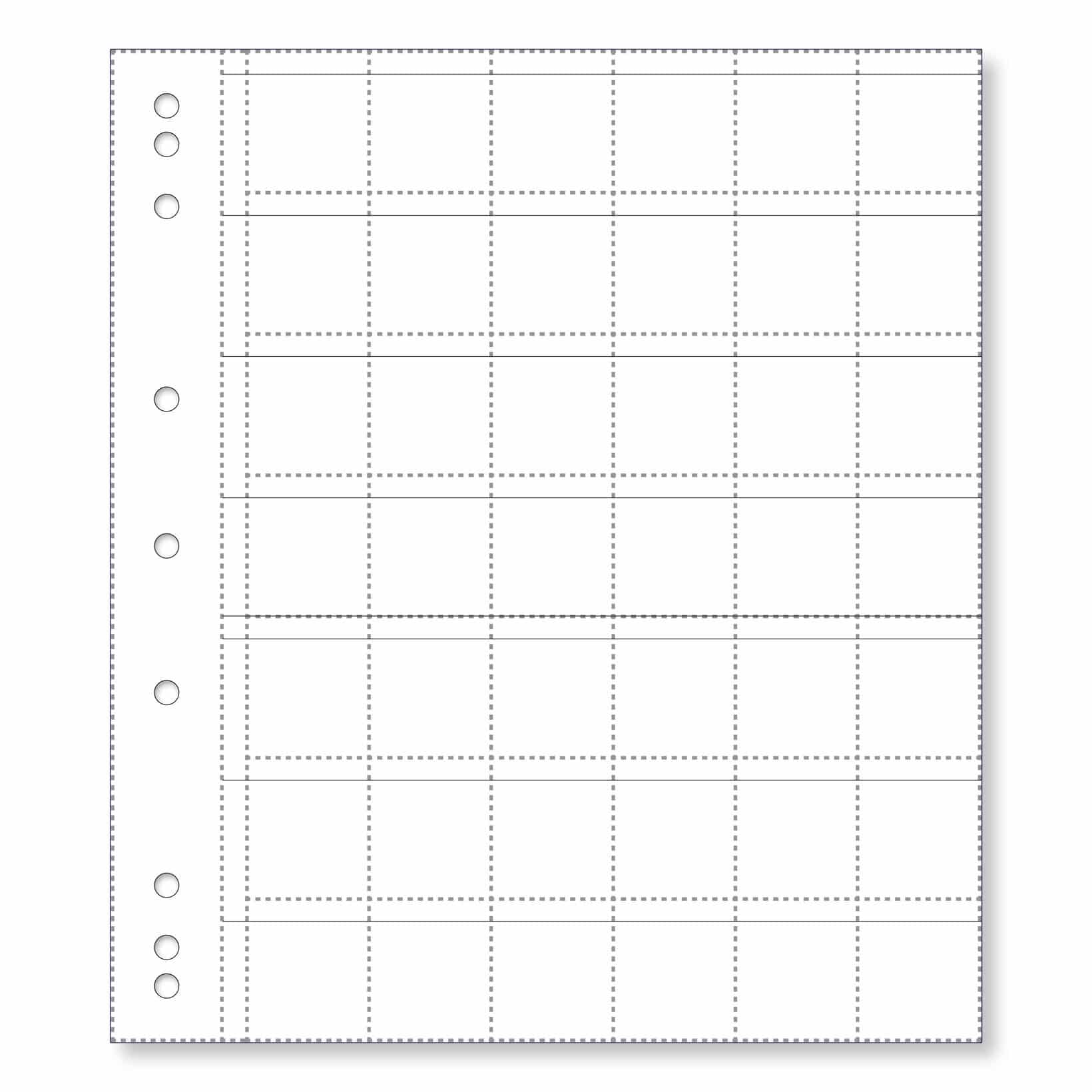 Renniks Coin Album Plastic Refill Pages 42 Pockets (Pack of 10)