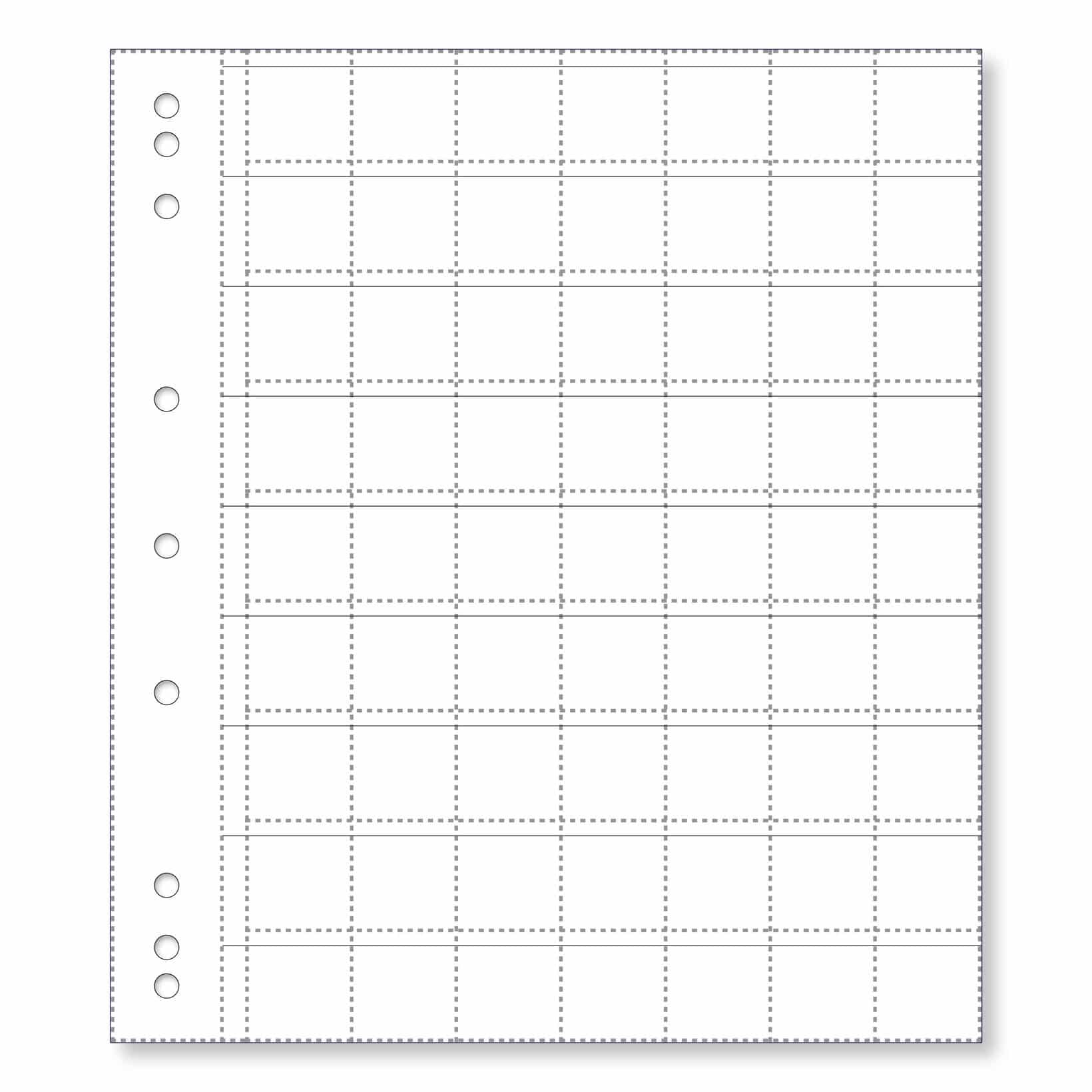 Renniks Coin Album Plastic Refill Pages 63 Pockets (Pack of 10)