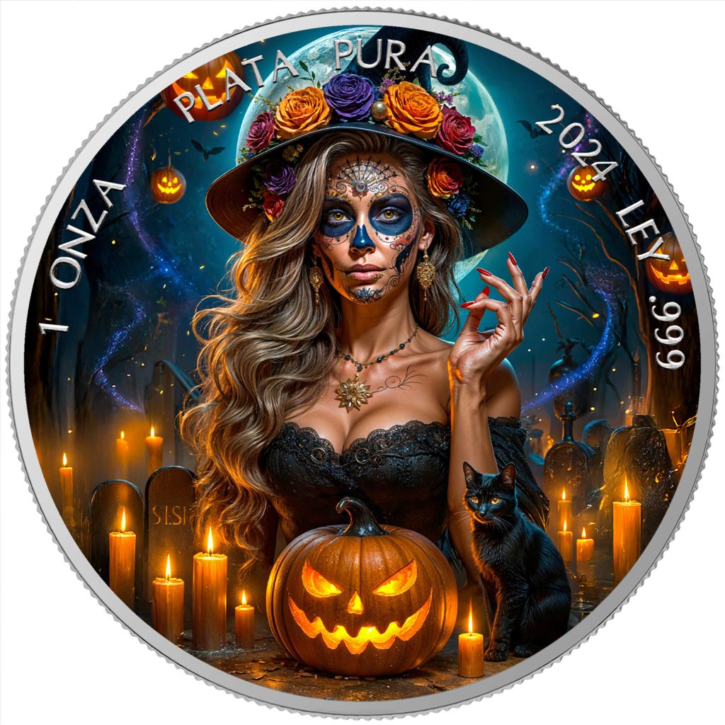 Dia de los Muertos The Witch 2024 Liberad 1oz Silver Coin