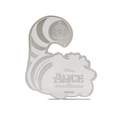 Disney Alice in Wonderland Cheshire Cat Coin 2oz Silver Coin