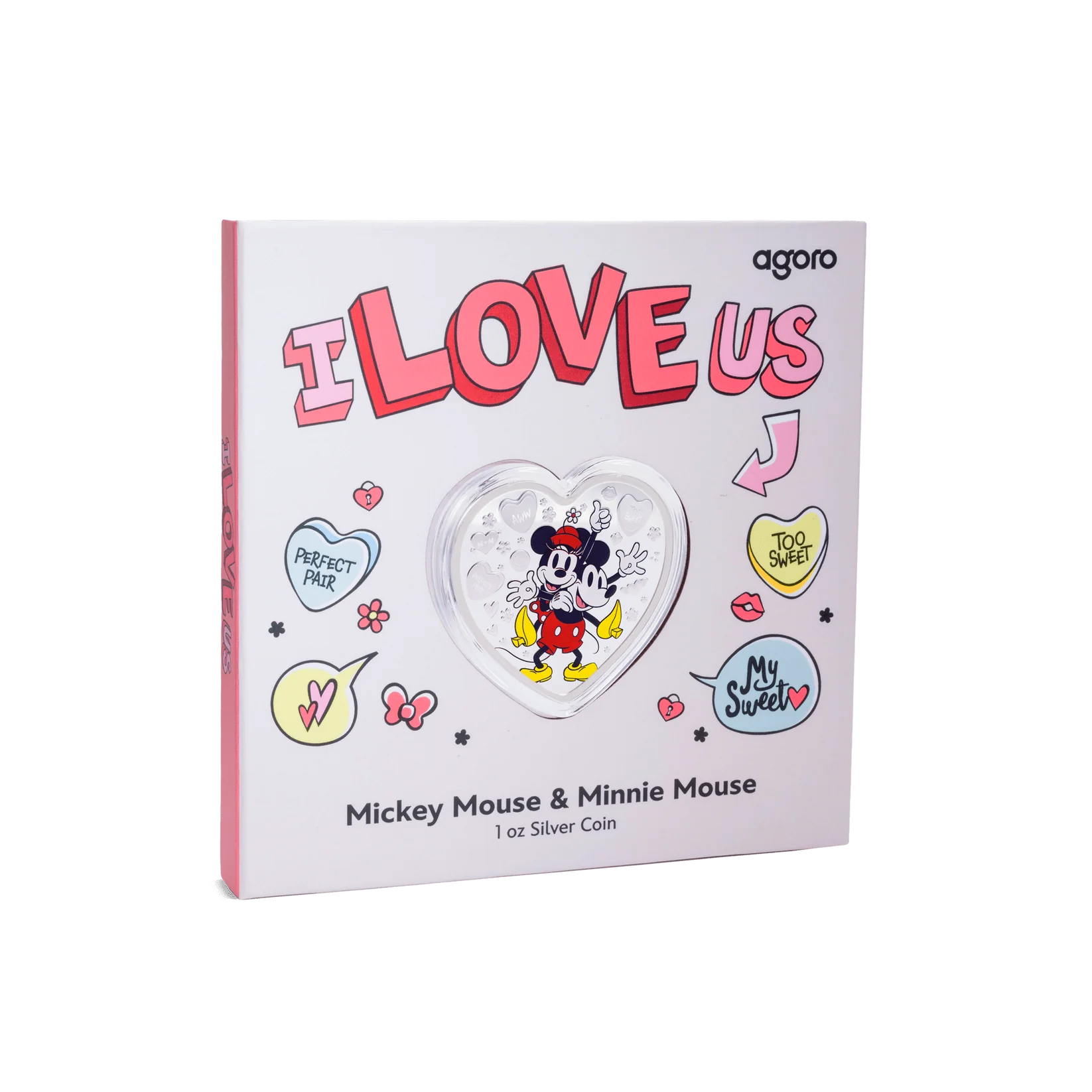 Disney I Love Us Mickey Mouse and Minnie Mouse 1oz Silver Coin