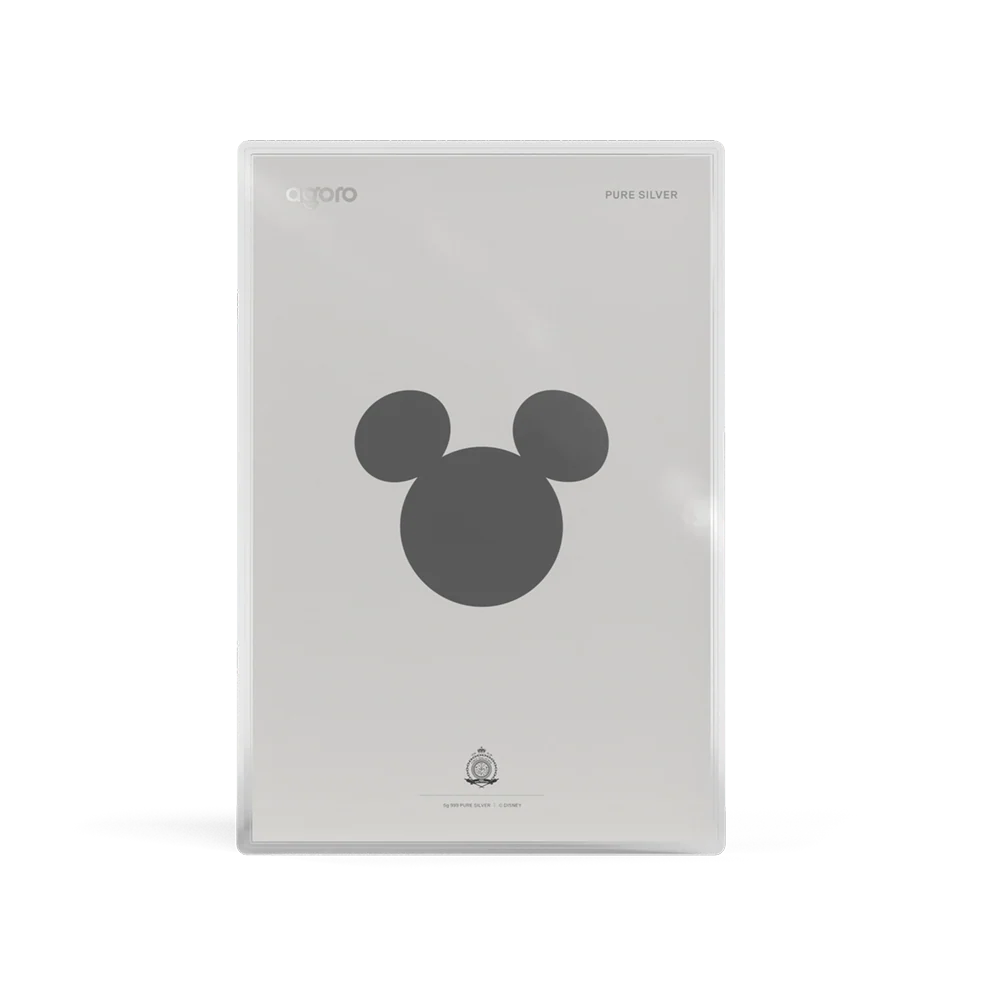 Mickey Mouse Art Deco 5g Silver Collectible Foil