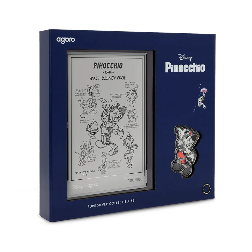 Disney Pinocchio 3/4oz Silver Coin + 5g Silver Foil Set