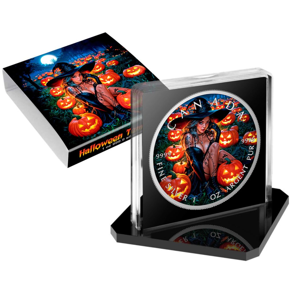 Halloween Temptation 2025 Canada Maple Leaf 1oz Silver Coin