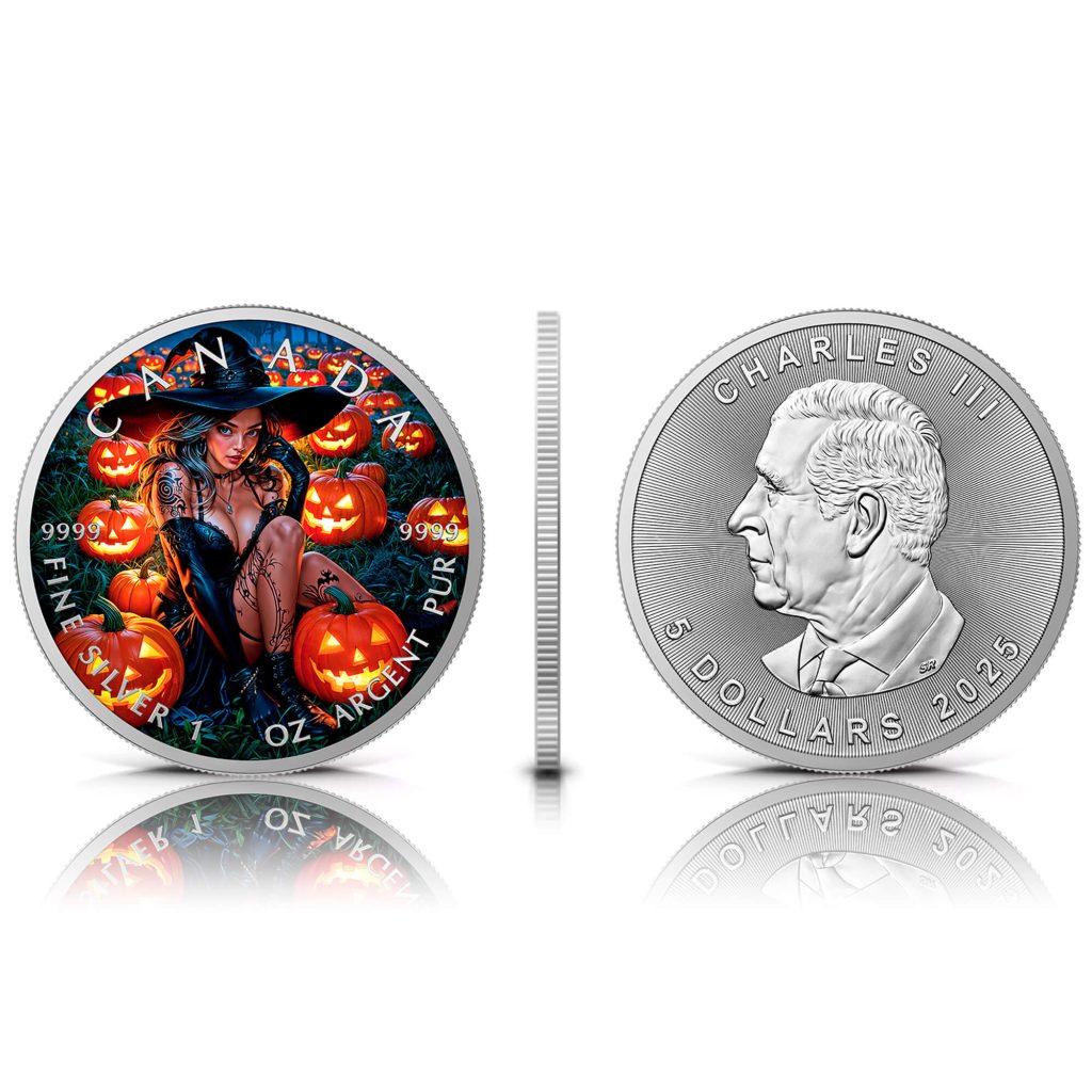 Halloween Temptation 2025 Canada Maple Leaf 1oz Silver Coin