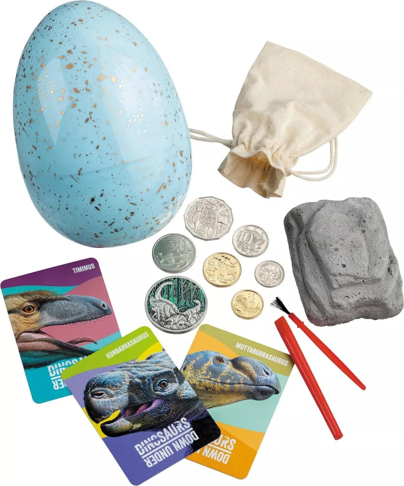 Aussie Dino Egg Discovery 2022 Six Circulating Coins and Token