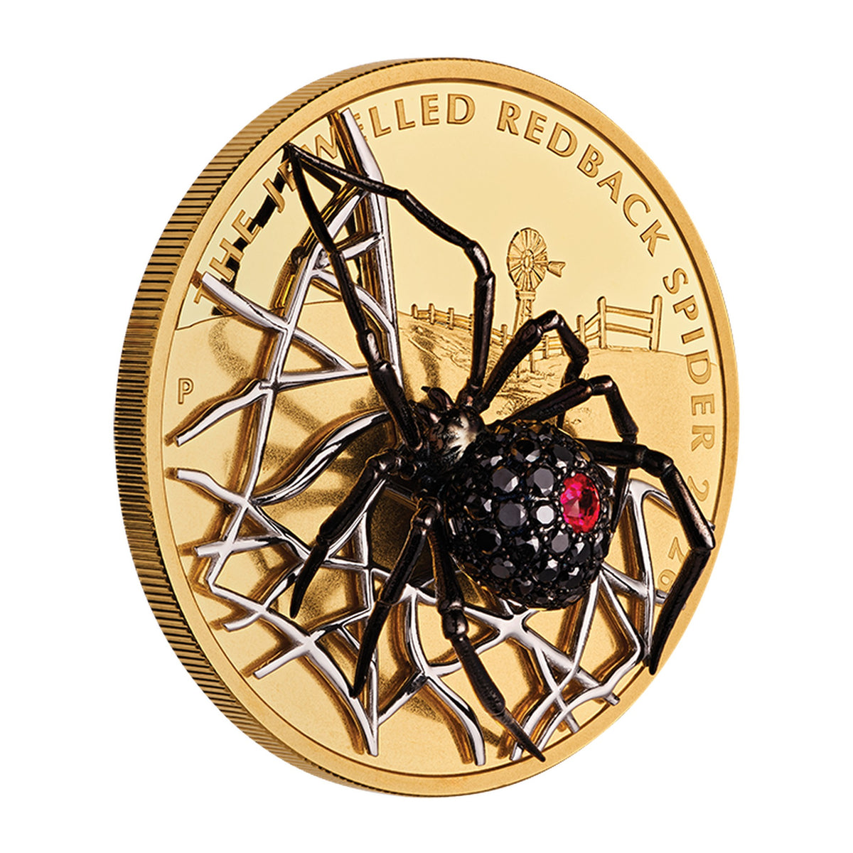 The Jewelled Redback Spider 2026 2oz Gold Proof Coin