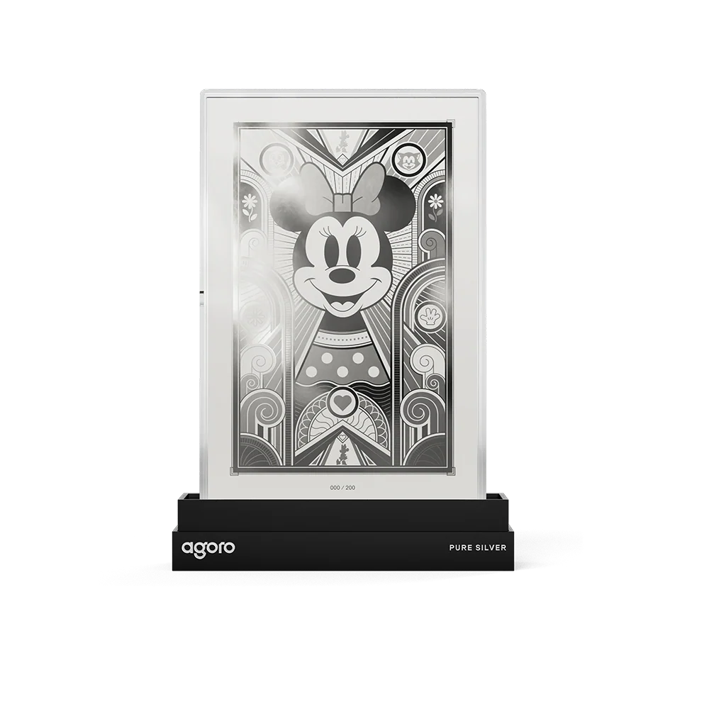 Minnie Mouse Art Deco 5g Silver Collectible Foil