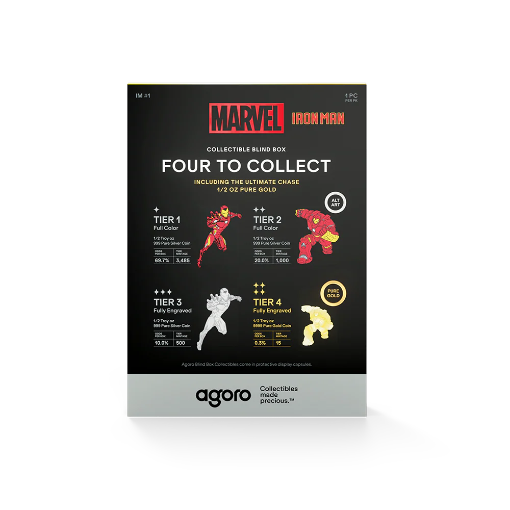 Marvel Iron Man Blind Box 1/2oz Coin Blind Box