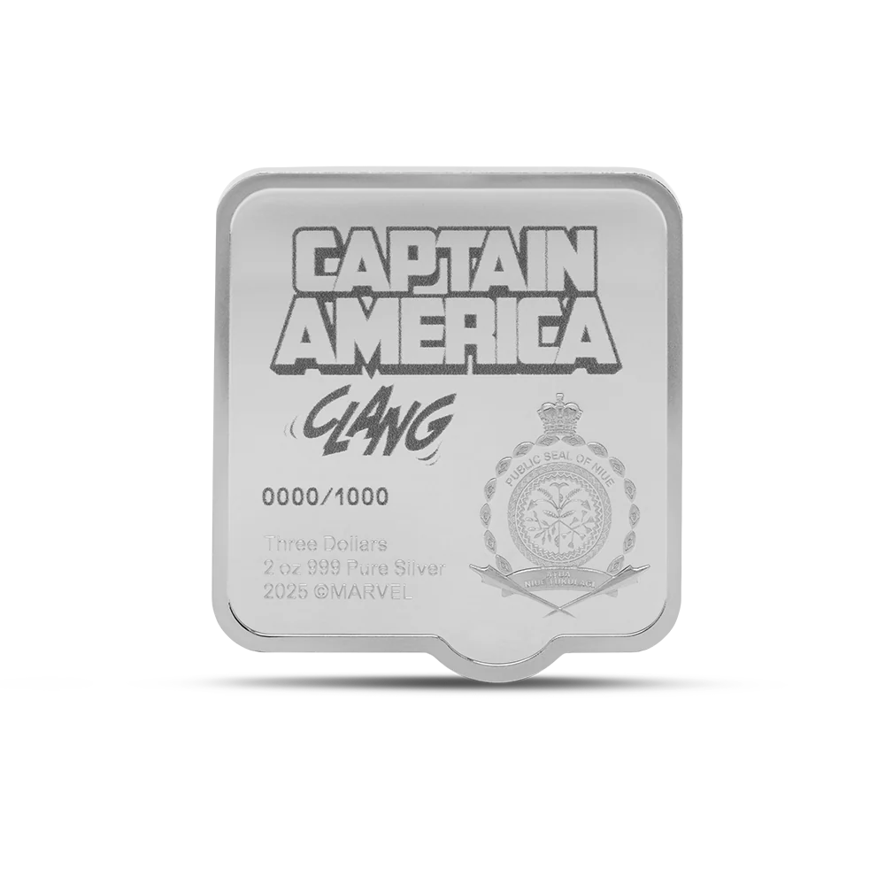 Marvel - Captain America Clang 2oz Silver Collectible Coin