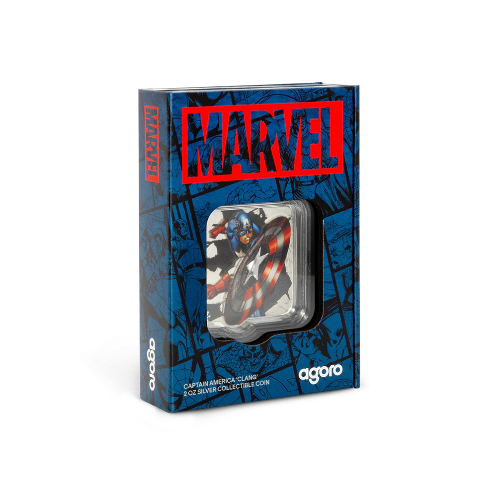Marvel - Captain America Clang 2oz Silver Collectible Coin