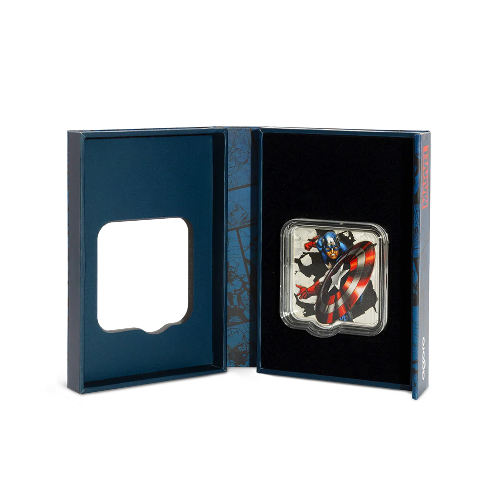 Marvel - Captain America Clang 2oz Silver Collectible Coin