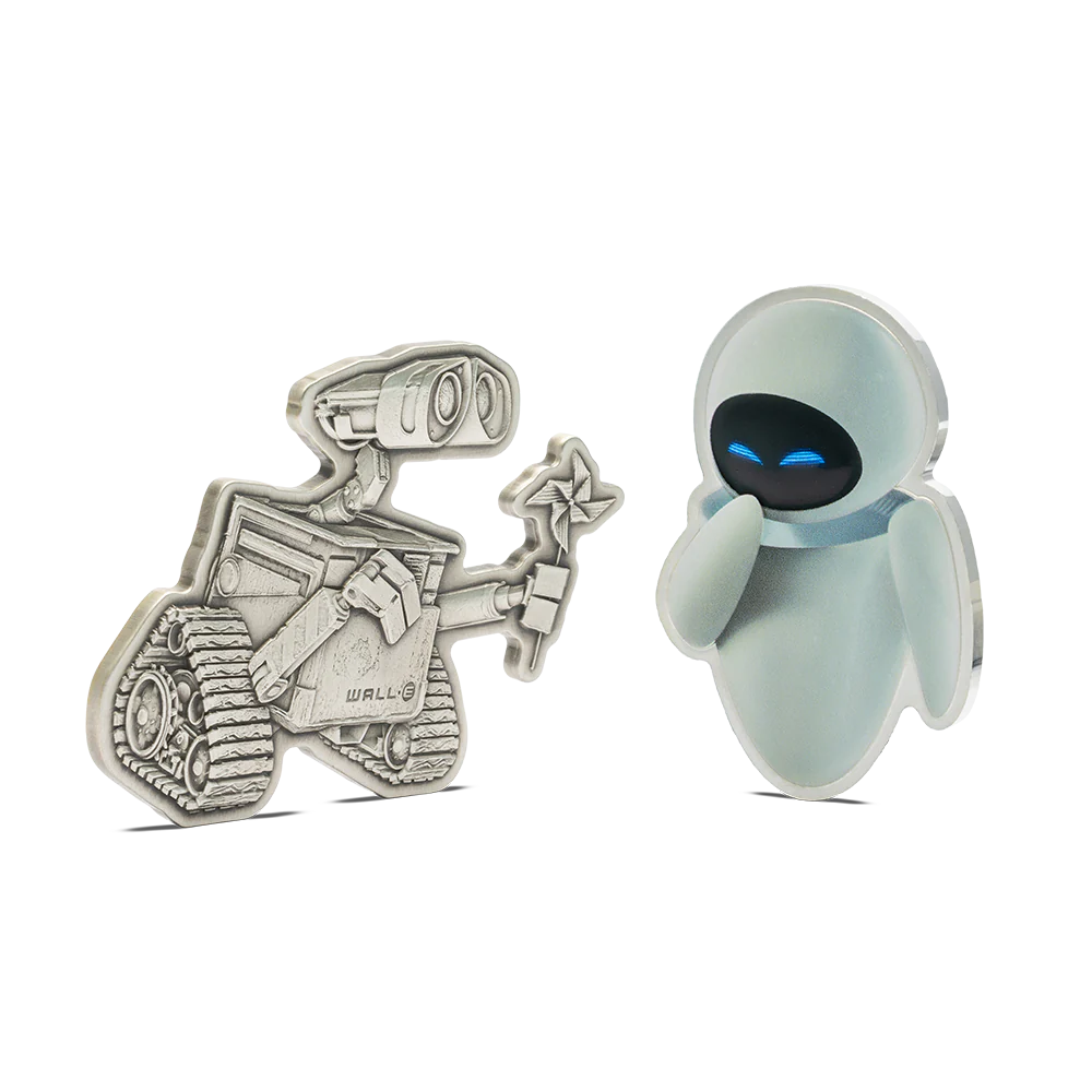 Disney Pixar WALL-E + EVE Coin Set 1.5oz Silver Coin Set