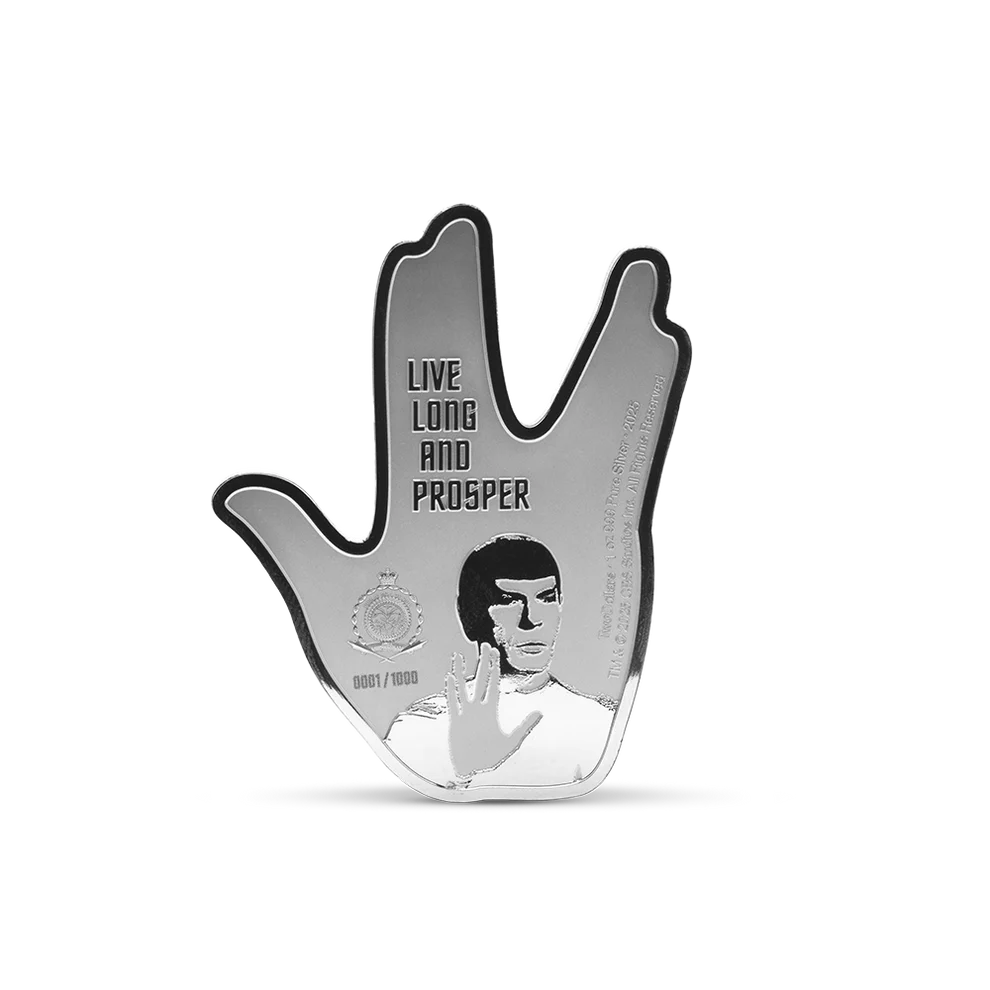 Star Trek - The Vulcan Salute 1oz Silver Coin