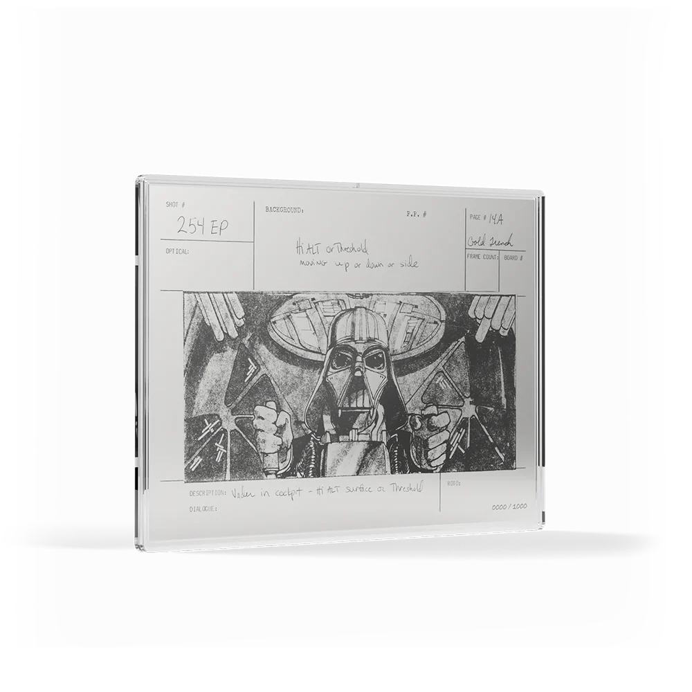 Star Wars Storyboard Art Darth Vader Trench Run 1oz Silver Collectible Foil