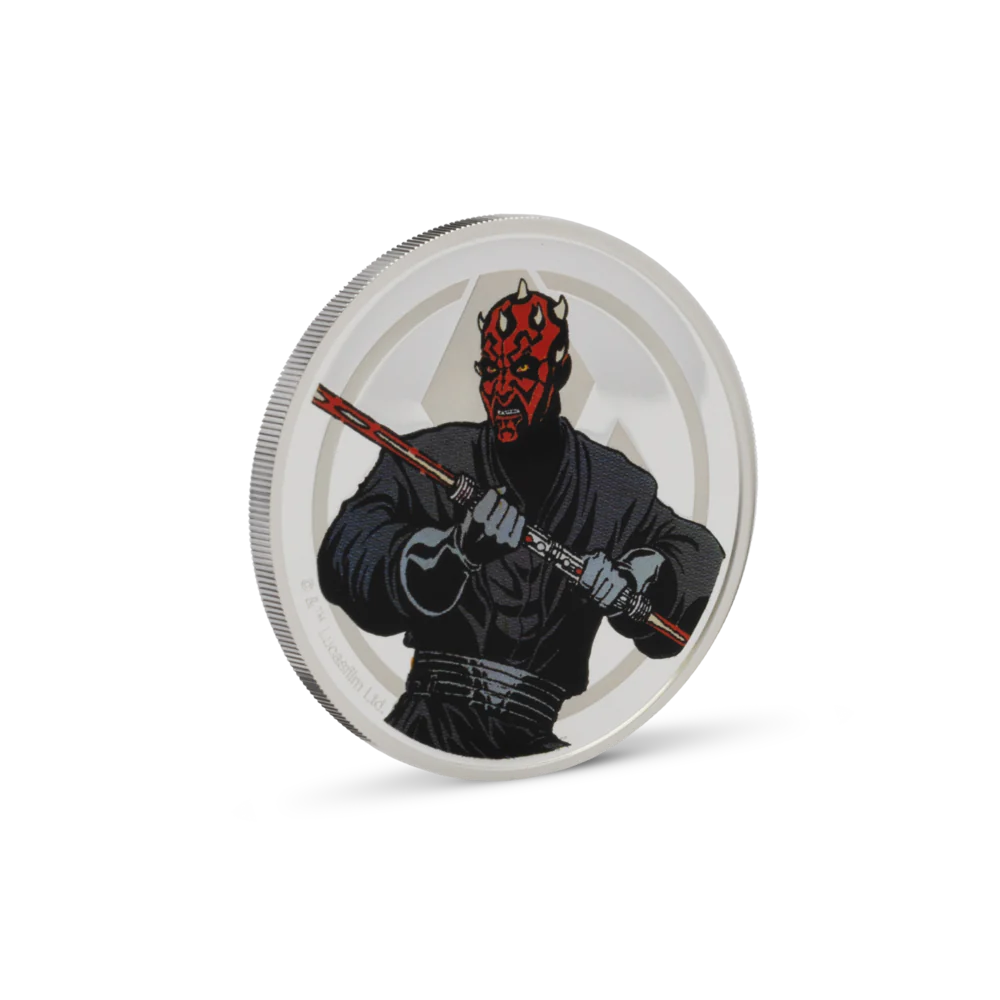 Star Wars Qui-Gon Jinn VS Darth Maul 1oz Silver Medallion