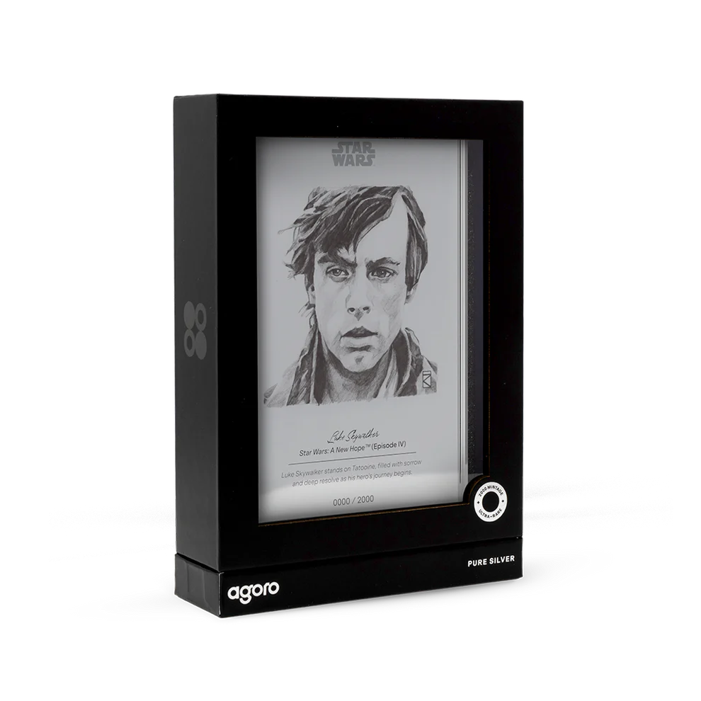 Star Wars Sketch Art - Luke Skywalker 5g Silver Collectible Foil
