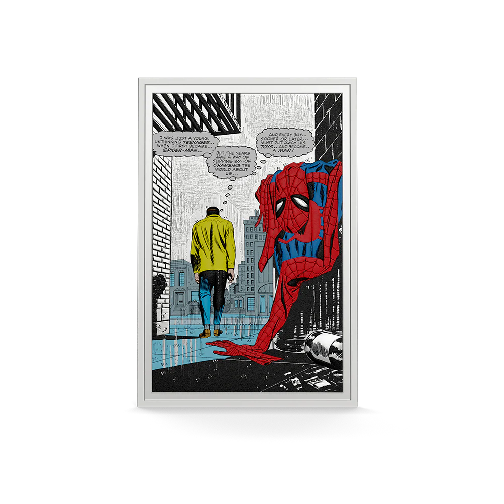 Marvel Spider-Man Iconic Moments - 3. Spider-Man No More! 1oz Silver Coin