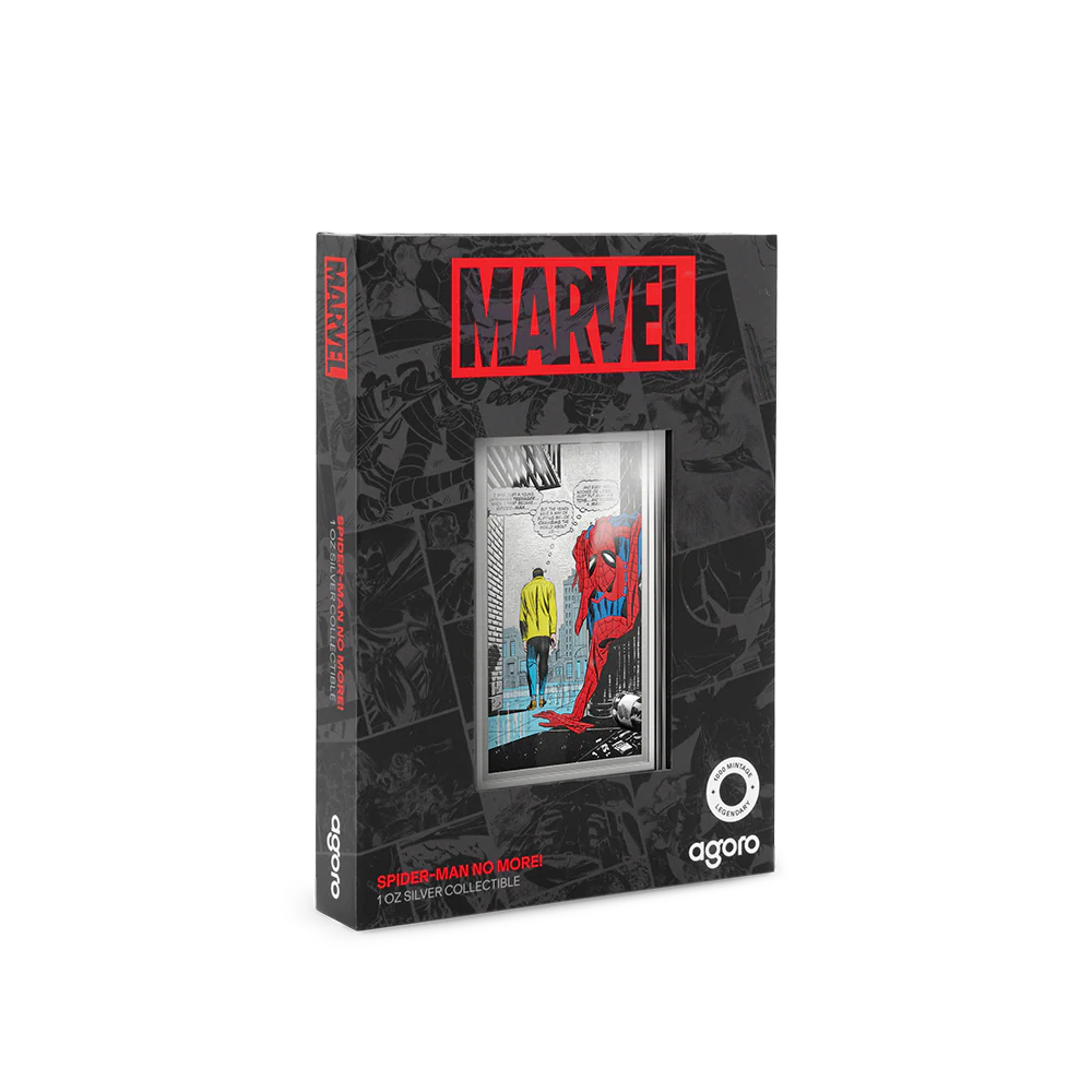 Marvel Spider-Man Iconic Moments - 3. Spider-Man No More! 1oz Silver Coin